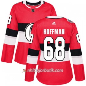 Dame Ishockey Ottawa Senators Tröja Mike Hoffman 68 Adidas 2017-2018 Röd Classic Authentic